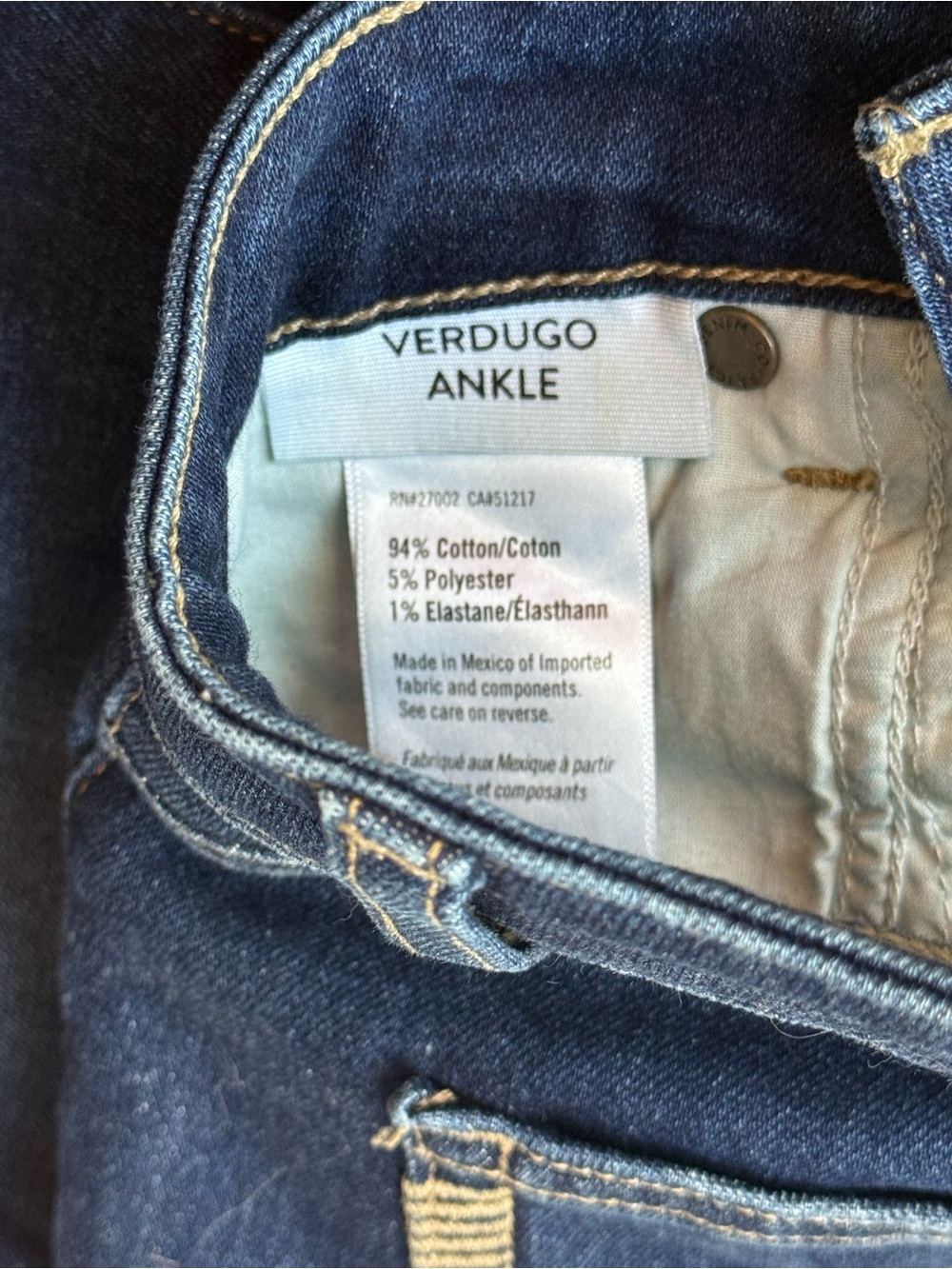PAIGE $239 Verdugo Ankle Dark Blue High-Rise Skinny Jeans - Picture 5 of 8